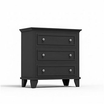 ANIXOL 3-Drawer Dresser with Metal Handles