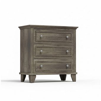 ANIXOL 3-Drawer Dresser with Metal Handles