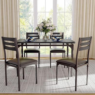 Craze Ventures 5-piece industrial dining table set