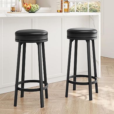 30" Swivel Bar Stools Set of 2 for Kitchen Island Dining Room