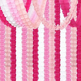 157Ft Rose-Red Pink-White Streamers Garland, Four-Leaf Clover Banner for Wedding, Party & Shower