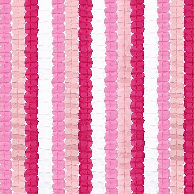 157Ft Rose-Red Pink-White Streamers Garland, Four-Leaf Clover Banner for Wedding, Party & Shower