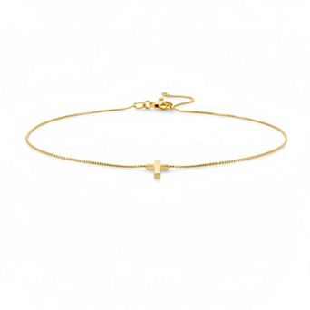 AKSZRI 14K Gold Plated Cross Necklace Dainty Non-Tarnish Choker Religious Jewelry Gift for Wom