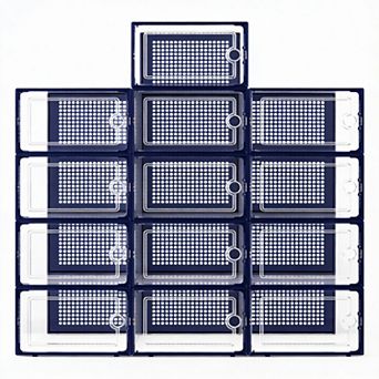 ABS Stackable Shoe Box 12-Pack Ventilated Dustproof