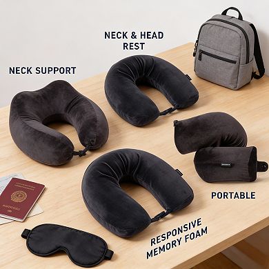 Free Form Travel Pillow One Size Adjustable Memory Foam
