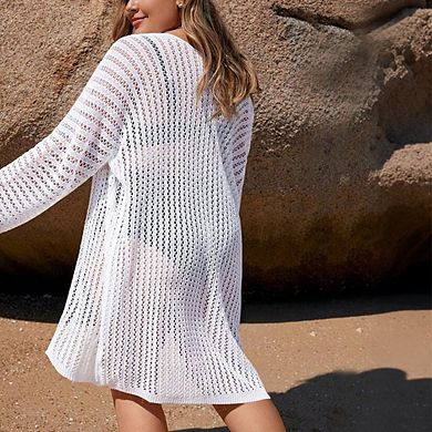 Womens Plus Size Crochet Cardigans