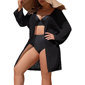 Womens Plus Size Crochet Cardigans