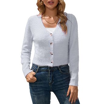 Women's V Neck Sweaters Cardigan