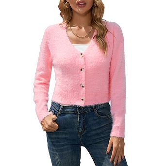Women's V Neck Sweaters Cardigan