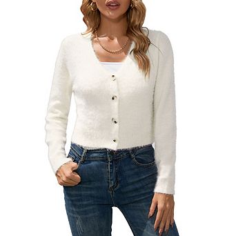 Women's V Neck Sweaters Cardigan