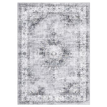 Modern Area Rug Machine Washable Non Slip Non shedding Low Pile Ultra Thin for Dining Room