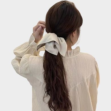 2 Pack Satin Scrunchies Soft Hair Ties with Elegant Finish