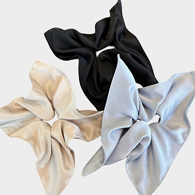 2 Pack Satin Scrunchies Soft Hair Ties with Elegant Finish