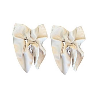 2 Pack Satin Scrunchies Soft Hair Ties with Elegant Finish