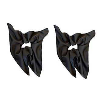 2 Pack Satin Scrunchies Soft Hair Ties with Elegant Finish