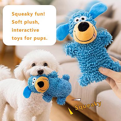Dog Squeaky Toy, Plush Dog Chew Toys for Interactive Pet Training, Puppy Teething Chewing