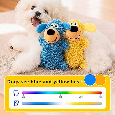 Dog Squeaky Toy, Plush Dog Chew Toys for Interactive Pet Training, Puppy Teething Chewing