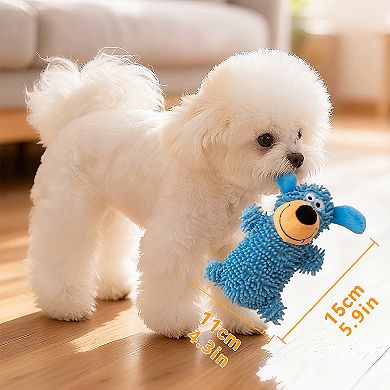 Dog Squeaky Toy, Plush Dog Chew Toys for Interactive Pet Training, Puppy Teething Chewing