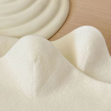 Womens Comfortable Cotton Crew Socks 6 Pairs Soft Embroidered Bear Design