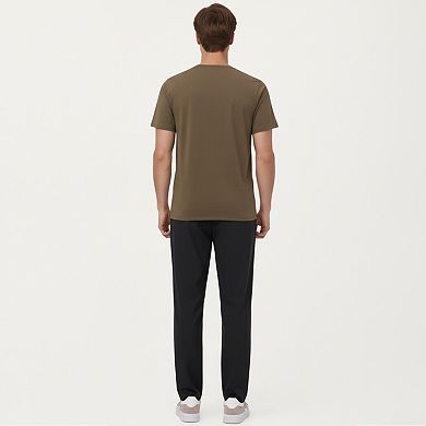 Men's Short Sleeve Performance Crewneck T-Shirt with Lightweight Stretch Fabric and Athletic Fit