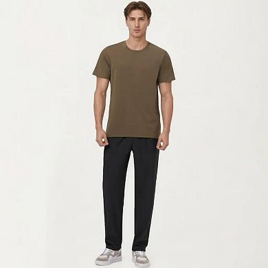Men's Short Sleeve Performance Crewneck T-Shirt with Lightweight Stretch Fabric and Athletic Fit