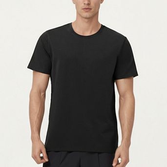 Men's Short Sleeve Performance Crewneck T-Shirt with Lightweight Stretch Fabric and Athletic Fit