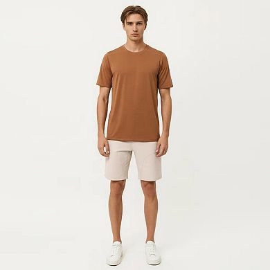 Men's Short Sleeve Crew Neck Performance T Shirt with Lightweight Stretch Fabric