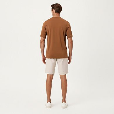 Men's Short Sleeve Crew Neck Performance T Shirt with Lightweight Stretch Fabric