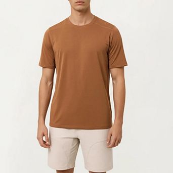 Men's Short Sleeve Crew Neck Performance T Shirt with Lightweight Stretch Fabric