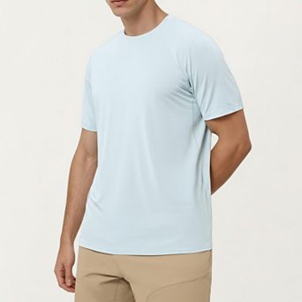 Men's Short Sleeve Crew Neck Performance T Shirt with Lightweight Stretch Fabric