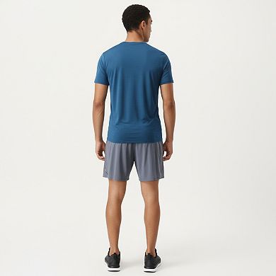 Men's Short Sleeve Crew Neck Performance Tee with Lightweight Stretch Knit Fabric