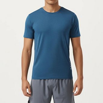 Men's Short Sleeve Crew Neck Performance Tee with Lightweight Stretch Knit Fabric