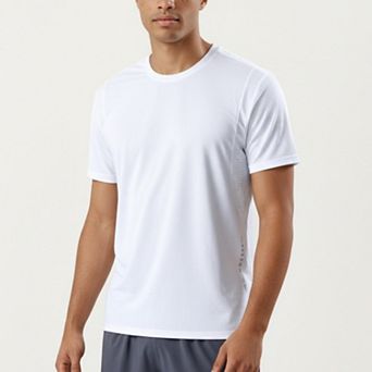 Men's Short Sleeve Crew Neck Performance Tee with Lightweight Stretch Knit Fabric