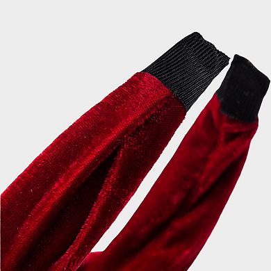 Velvet Rose Flower Padded Headband Soft Fabric Statement Hair Accessory