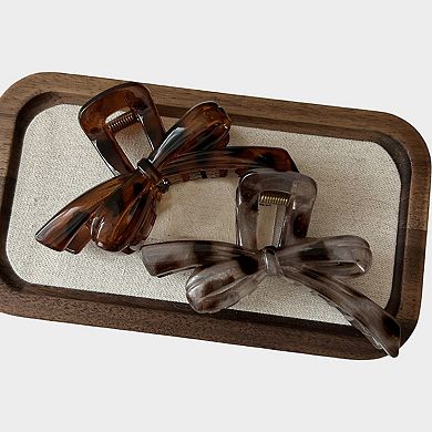 Womens Bow Style Hair Claw Clips Three Pack Medium Size