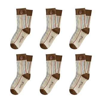 Womens Cotton Crew Socks 6 Pairs Soft Breathable Cute Dog Pattern Everyday Wear