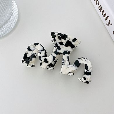 Large Marble Pattern Hair Claw Clip with Strong Hold Lightweight Design