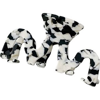 Large Marble Pattern Hair Claw Clip with Strong Hold Lightweight Design