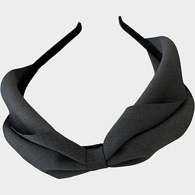 Womens Fabric Bow Headbands Two Pack Soft Structured Headband Set