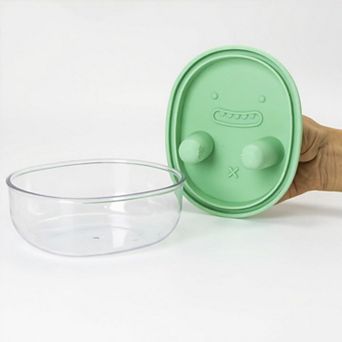 Food Grade Snack Storage Box with Hands-Free Lid and Dust-Proof Design 4.7x4x2.3in