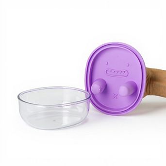 Food Grade Snack Storage Box with Hands-Free Lid and Dust-Proof Design 4.7x4x2.3in