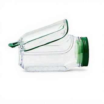 Portable Salad Container with Leak Resistant Lid and Built In Fork for On the Go Meals 4x7.5x3.5in