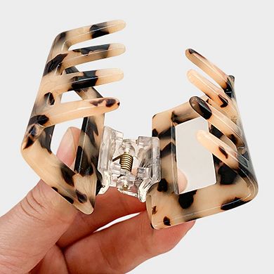 Small Square Hair Claw Clips 2 Pack Strong Hold Lightweight Design