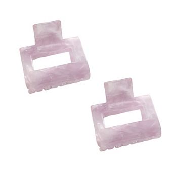 Small Square Hair Claw Clips 2 Pack Strong Hold Lightweight Design