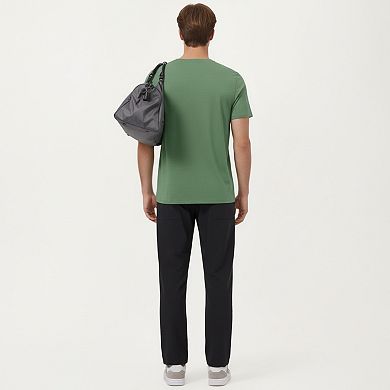 Men's Short Sleeve Performance Crewneck T-Shirt with Lightweight Stretch Fabric and Athletic Fit