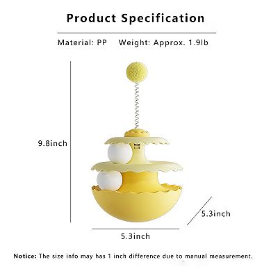 Interactive Cat Wobble Toy for Indoor Cats and Kittens Anxiety Relief & Solo Play