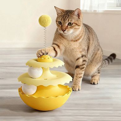 Interactive Cat Wobble Toy for Indoor Cats and Kittens Anxiety Relief & Solo Play