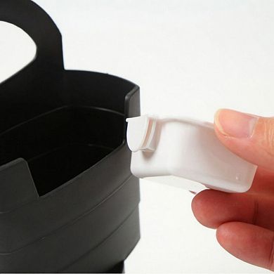 Car Cup Holder Trash Can Organizer with Removable Inner Tray and Handle Design