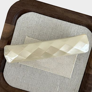 Womens Geometric Textured Hair Barrette Clips 3 Pack Same Color Set