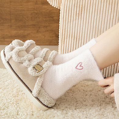 Womens Warm Crew Socks 6 Pairs Soft Thermal Comfort Cozy Winter Wear